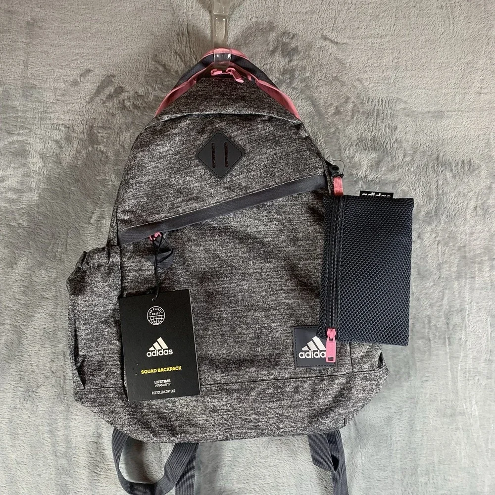 Adidas Squad Backpack Jersey Onix Grey Bliss Pink 16